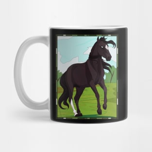 Black Beauty Stained Glass Art Mug